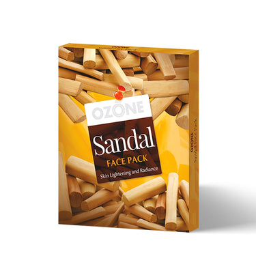 Ozone Sandal Face Pack | Enriched with Aloe Vera, Turmeric, Neem, Multani Mitti, Saffron & Sandalwood | Face Pack For Men & Women | All Skin Type, Skin Lightening & Radiance | 25gm (Pack of 10)